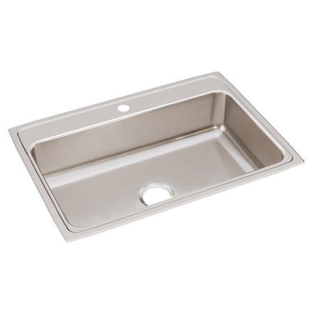 Elkay Lustertone Ss 31 X 22 X 7.6 Single Bowl Drop-In Sink With Quick-Clip LRQ31221